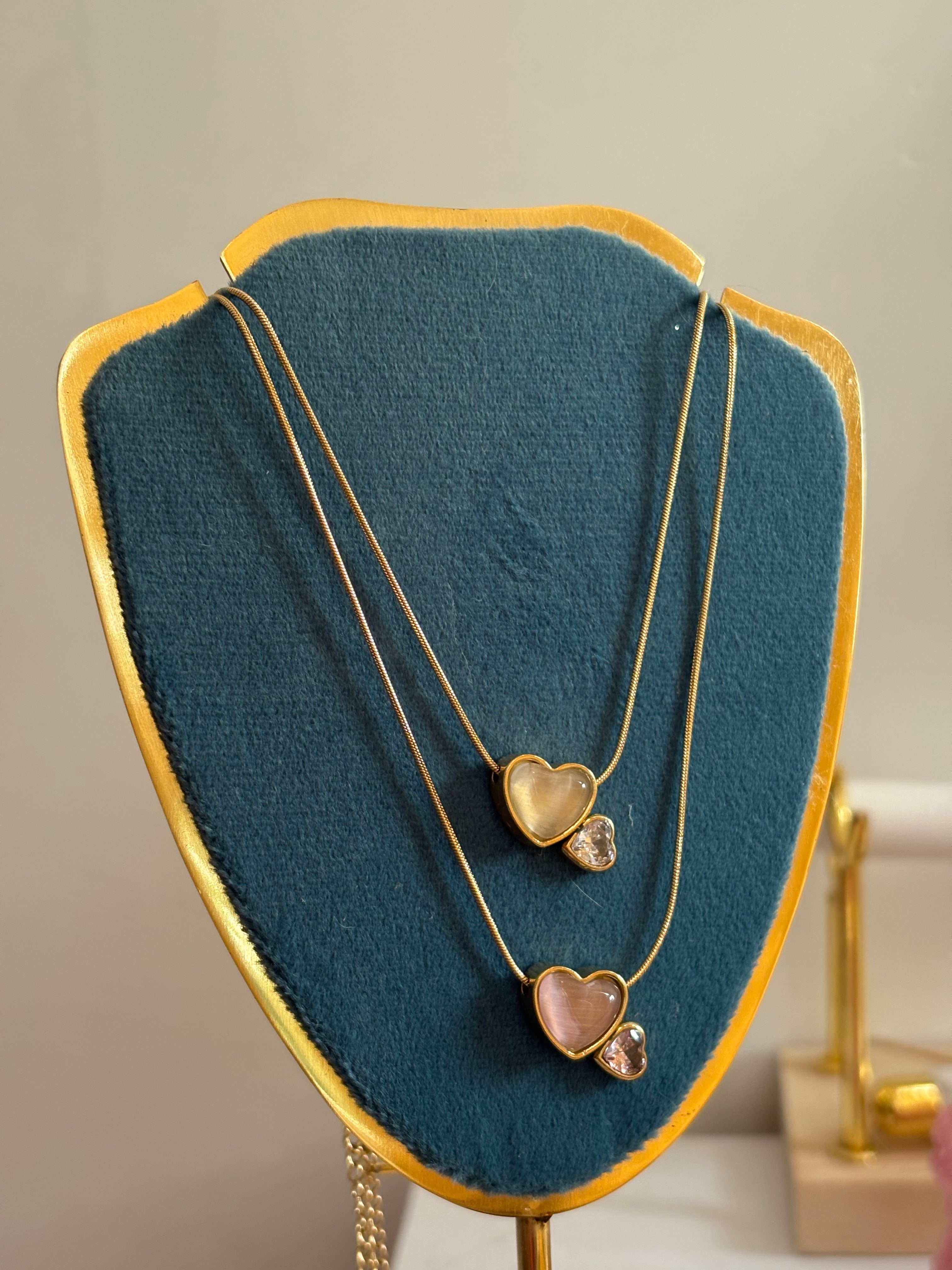 Dual heart necklace