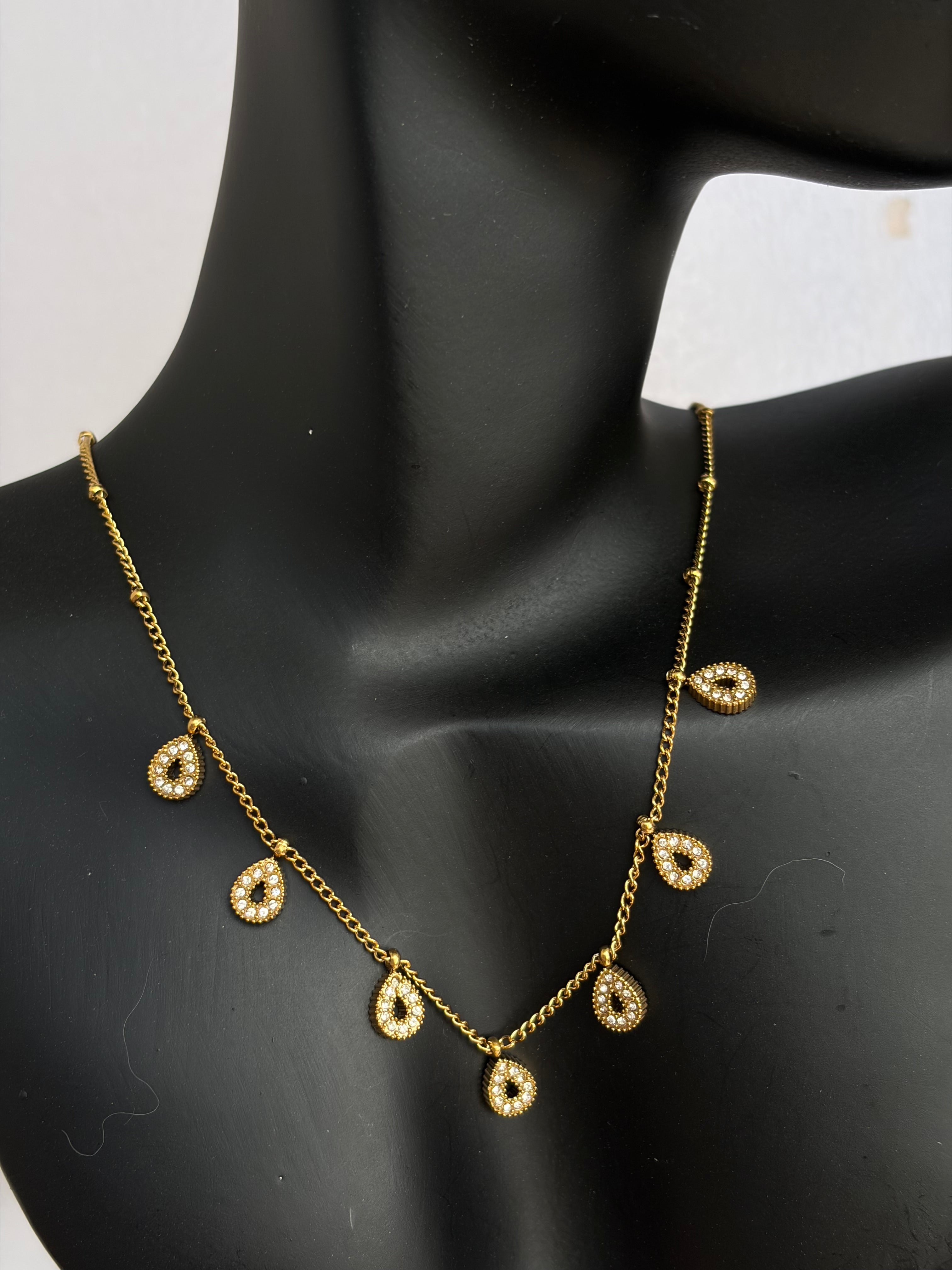 Drop charm necklace