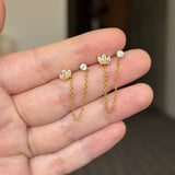 Queen chain earring (ball back)