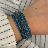 Blue stretchable bracelet