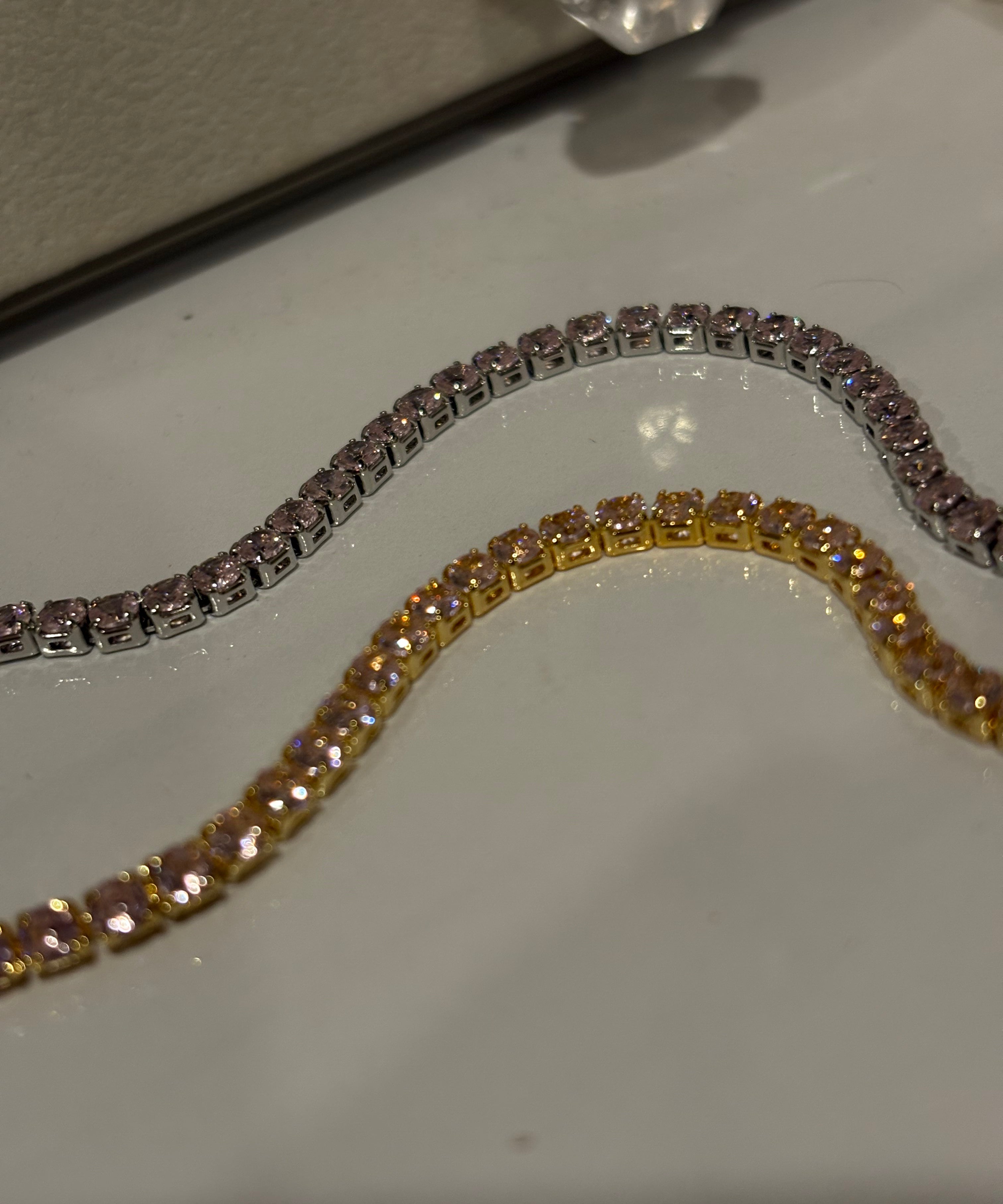 Vibe tennis bracelet(pink)