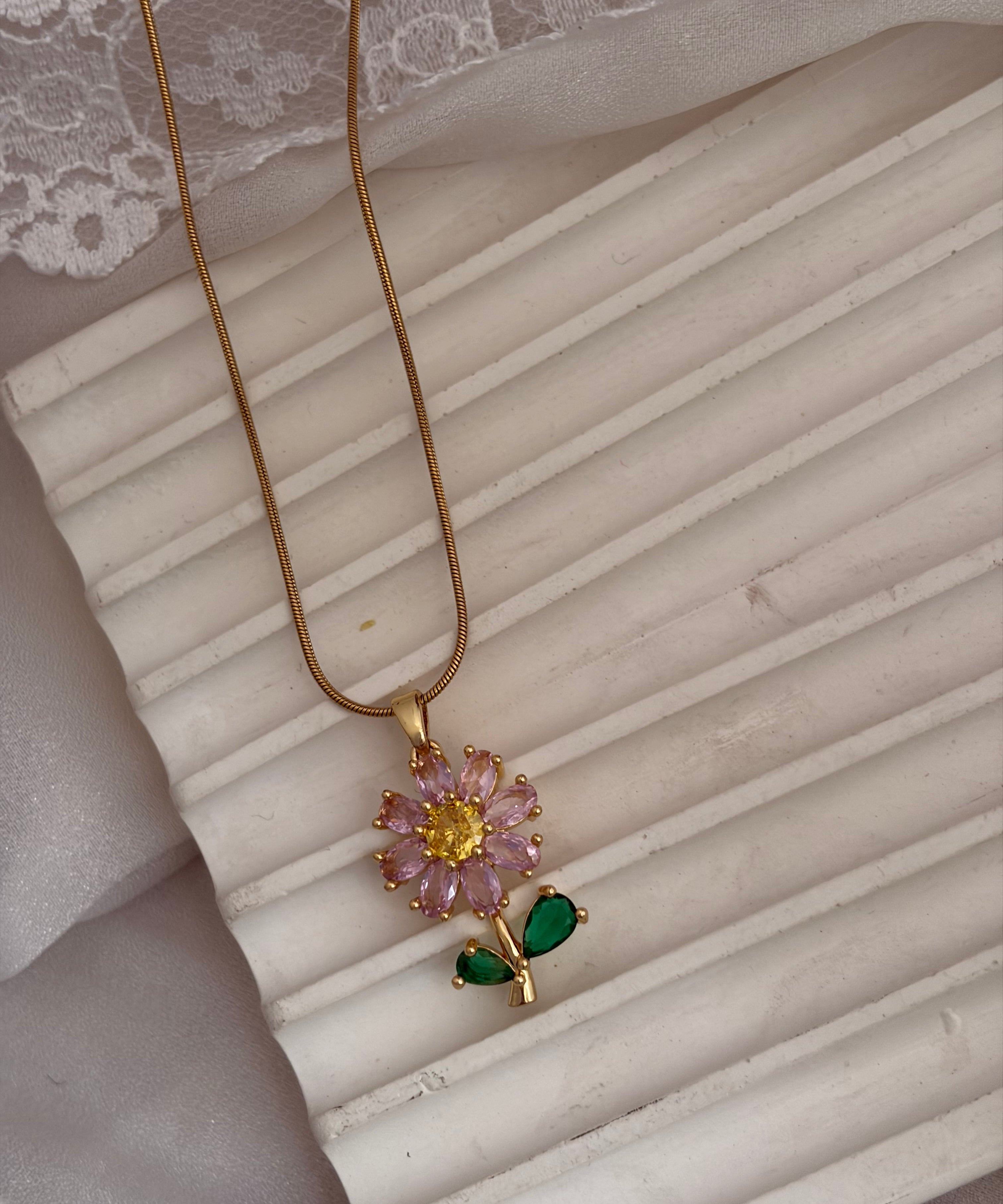 Sunflower necklace