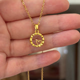 Pink heart necklace