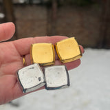 Chunky square earring