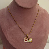 Bee charm necklace