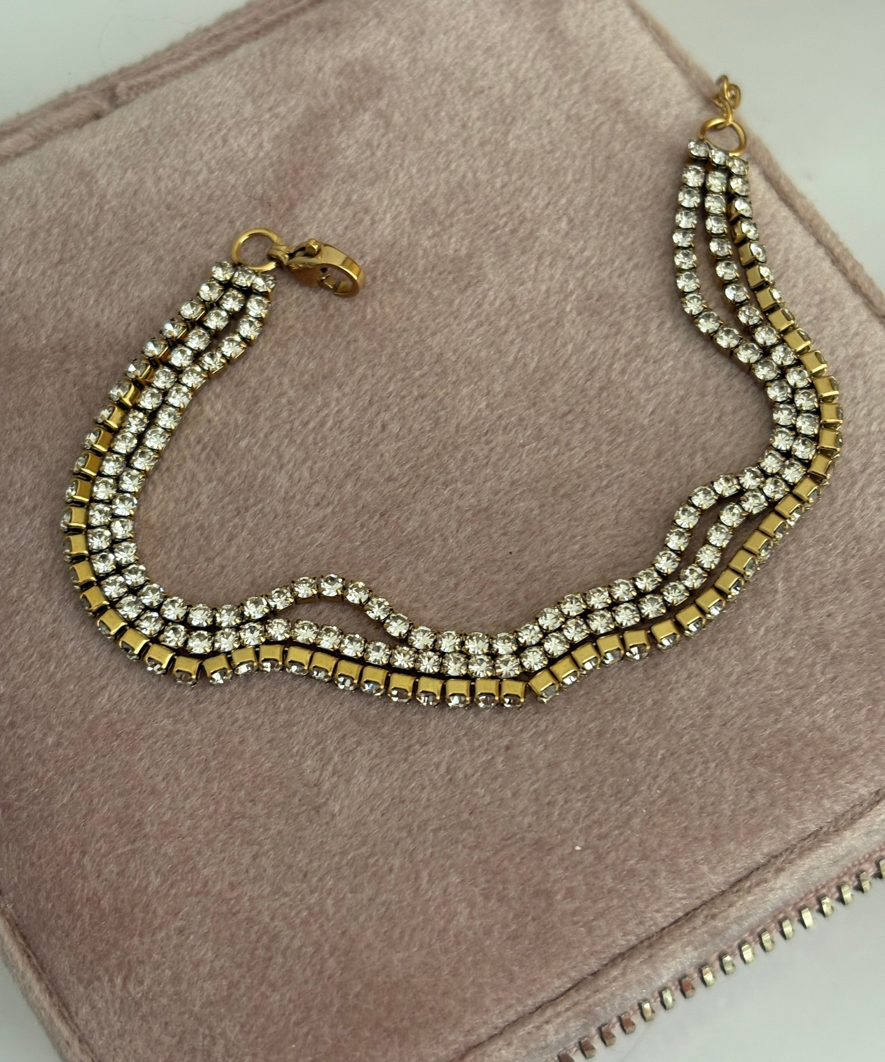 3 layered tennis bracelet
