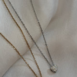 Minimal heart necklace