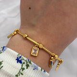 Square charm bracelet
