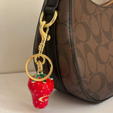 Strawberry bag charm