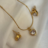 Crystal heart set