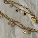 Clover layered bracelet