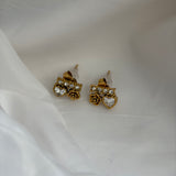 Rose heart stud