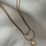 Heartie layered necklace