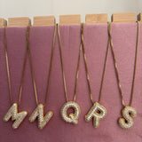 Bubble initial necklaces