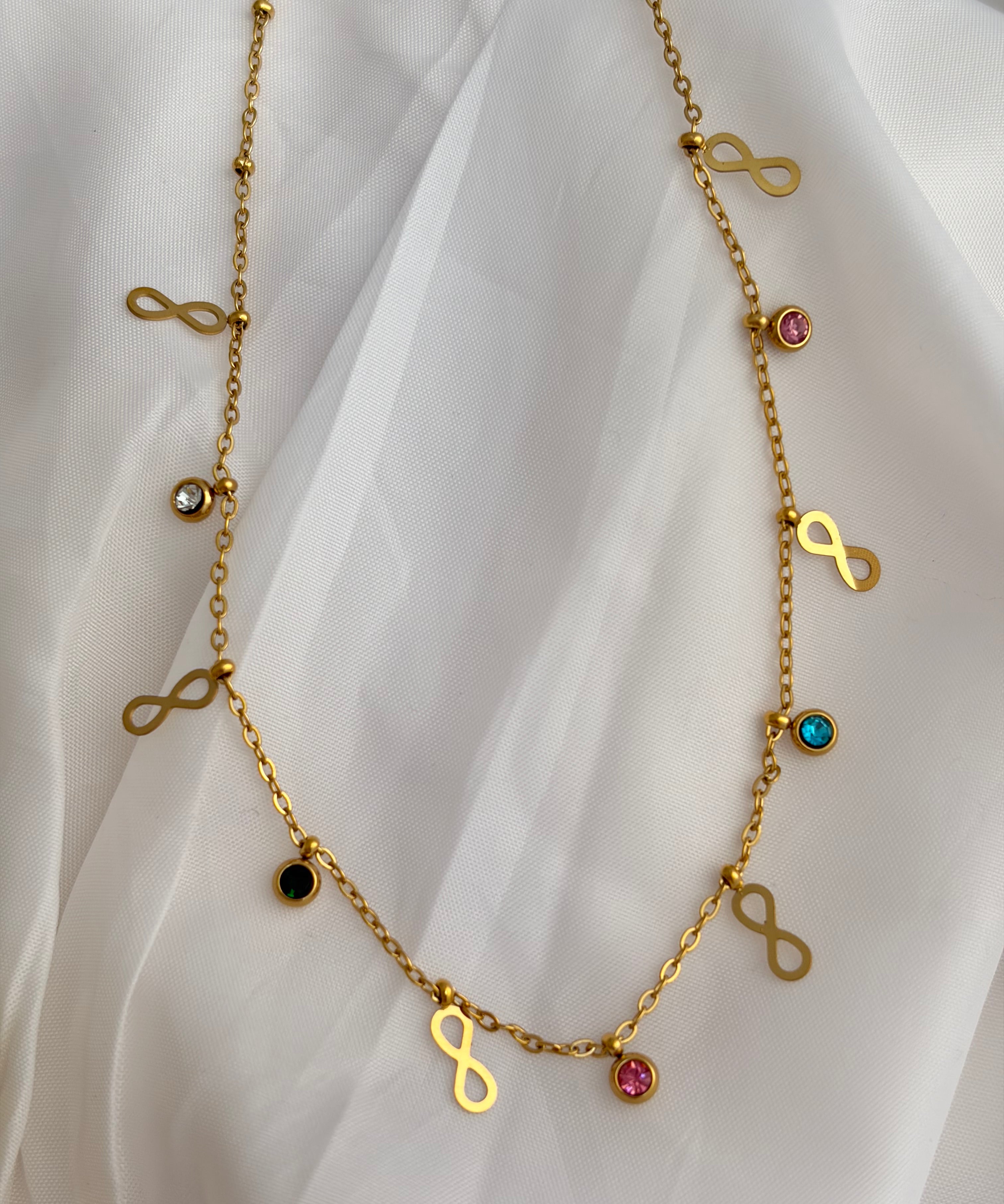 Infinity charm necklace