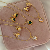 Crystal heart set