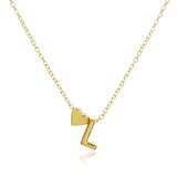 Heart initial necklace