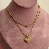 Hearts layered necklace