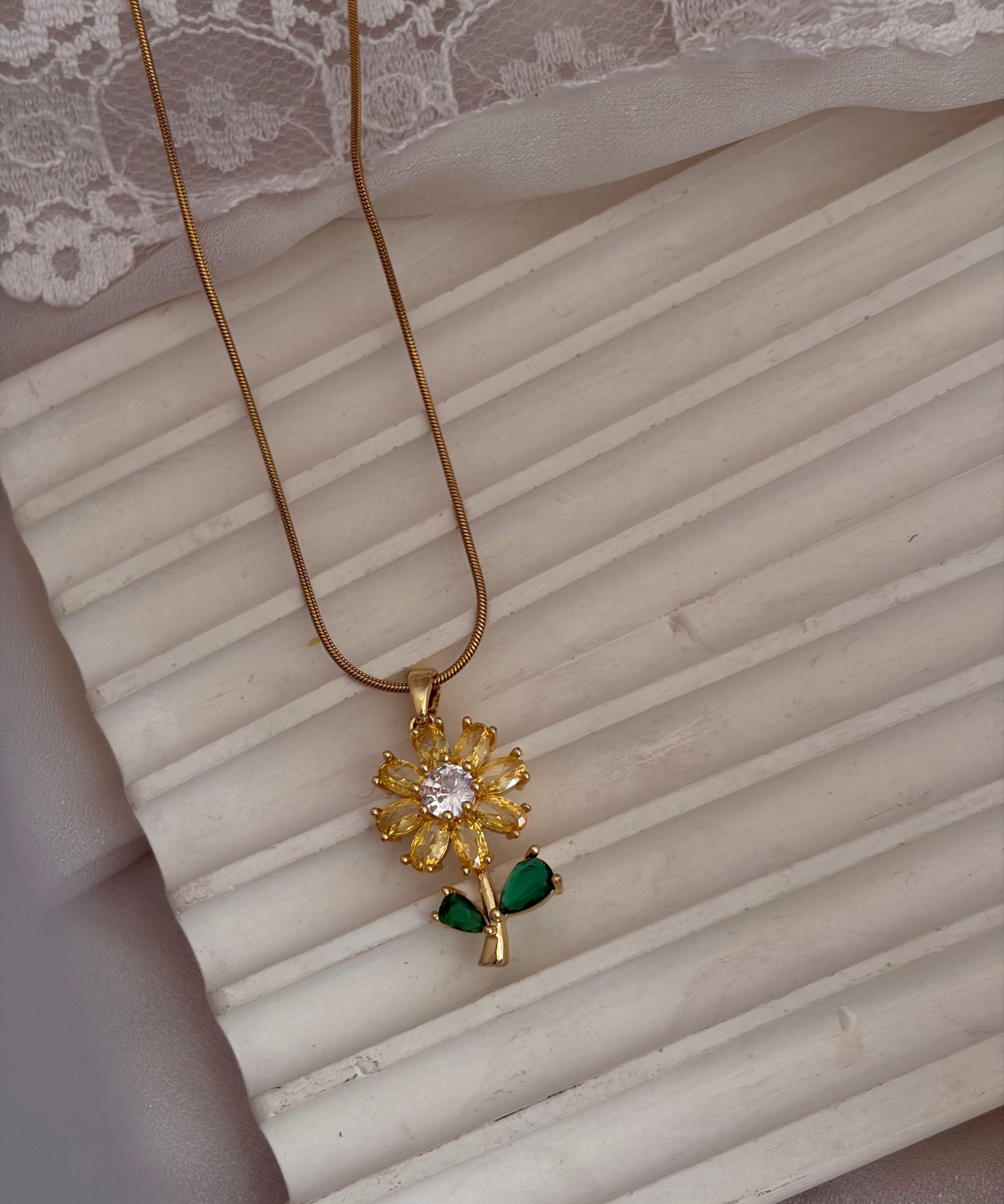 Sunflower necklace