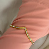 V studded bracelet