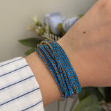 Blue stretchable bracelet
