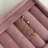 Minimal chain earring (ball back)