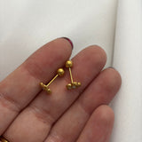 Flowery stud (ball back)