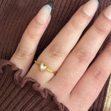 Minimal heart ring