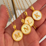 Initial circle necklace