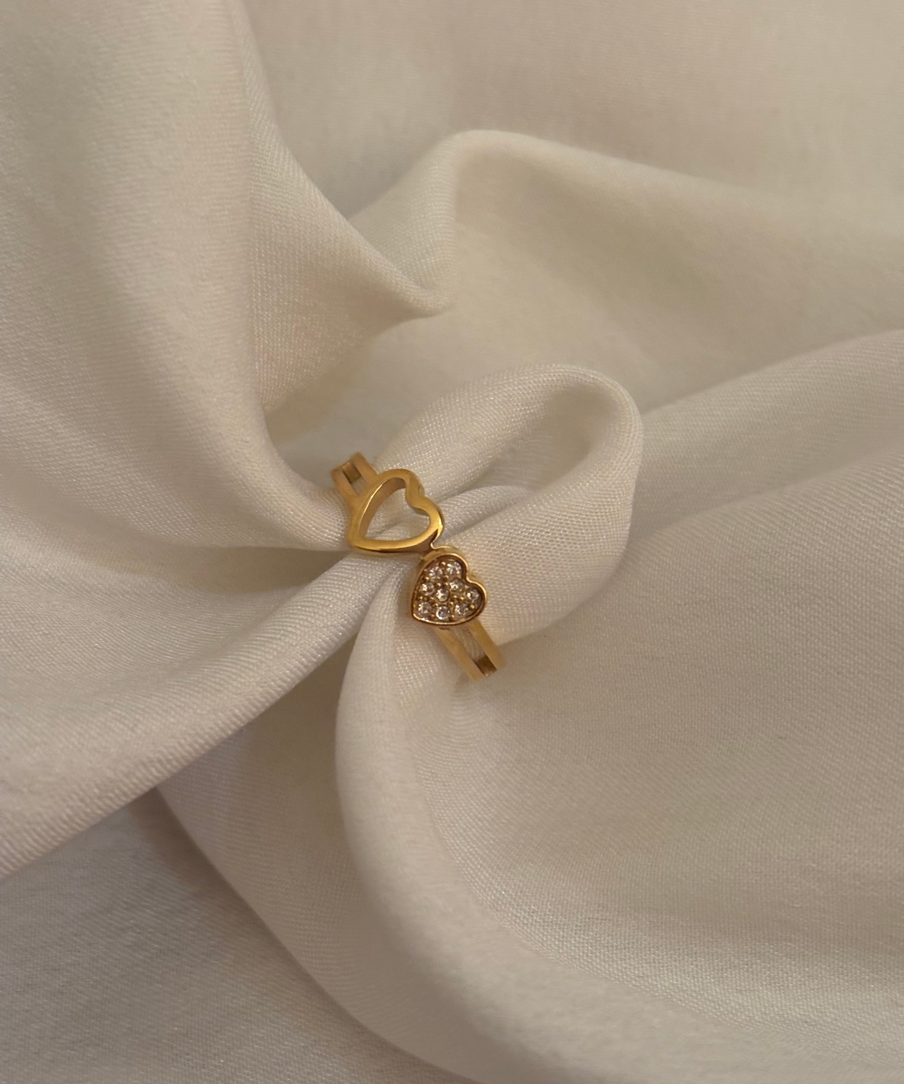 Duo Heart ring