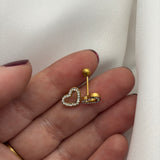 Heart stud (ball back)