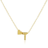Heart initial necklace