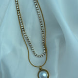 Pearl layered necklace
