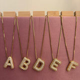 Bubble initial necklaces