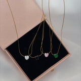 Heart solitaire necklace