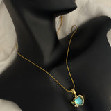 Blue heart necklace