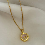 Pink heart necklace
