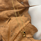 Dainty moon necklace