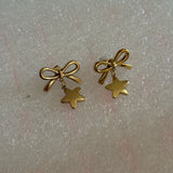 Star bow earring