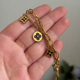 Clover layered bracelet
