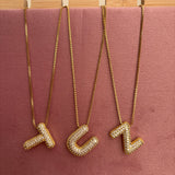 Bubble initial necklaces