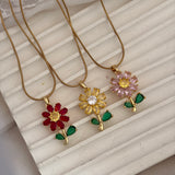 Sunflower necklace
