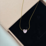 Heart solitaire necklace