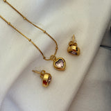 Crystal heart set