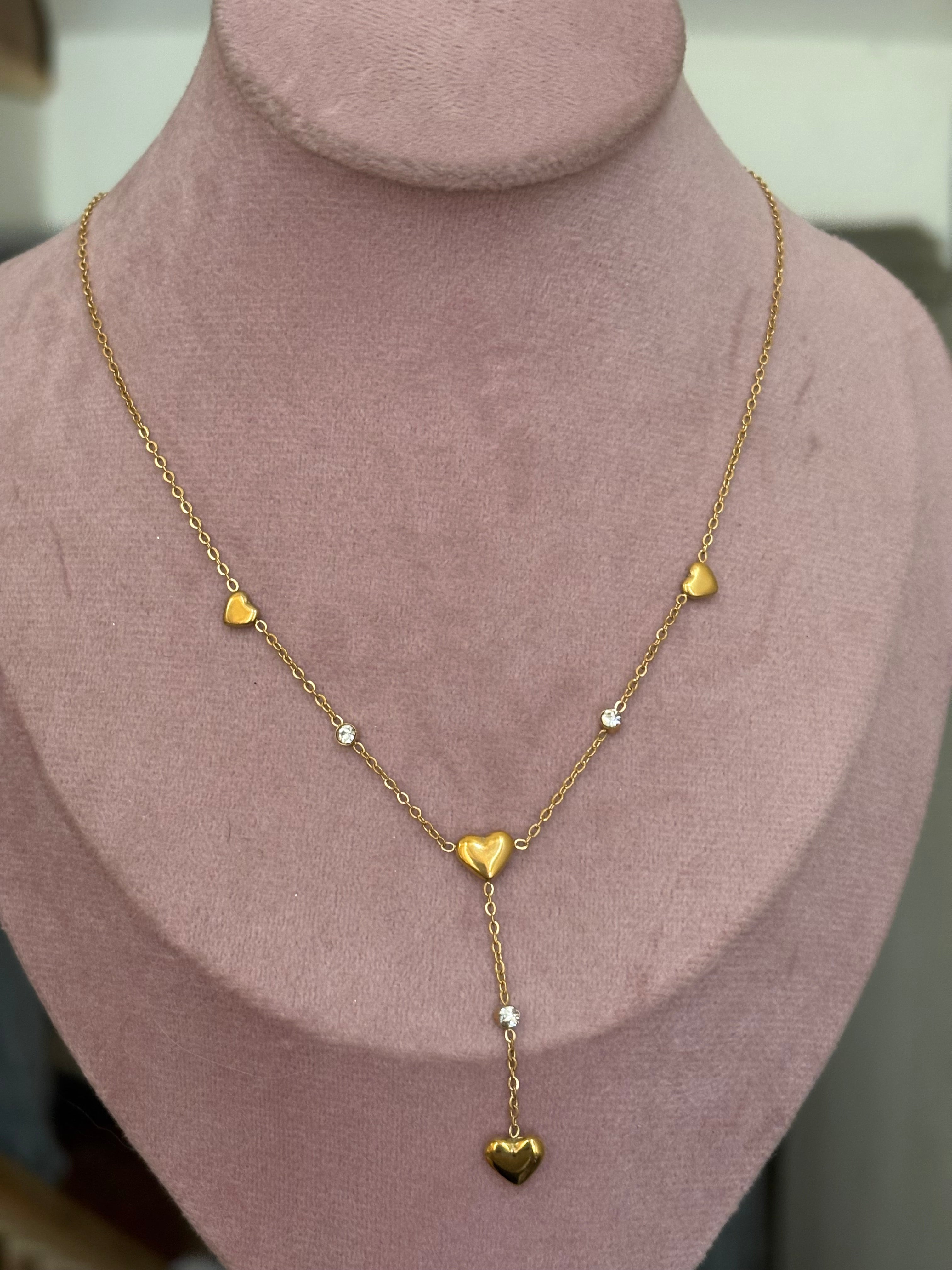 Heart drop necklace