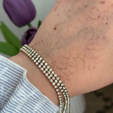 3 layered tennis bracelet
