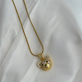 Teddy face necklace