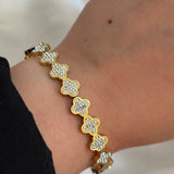 Clover studded bracelet