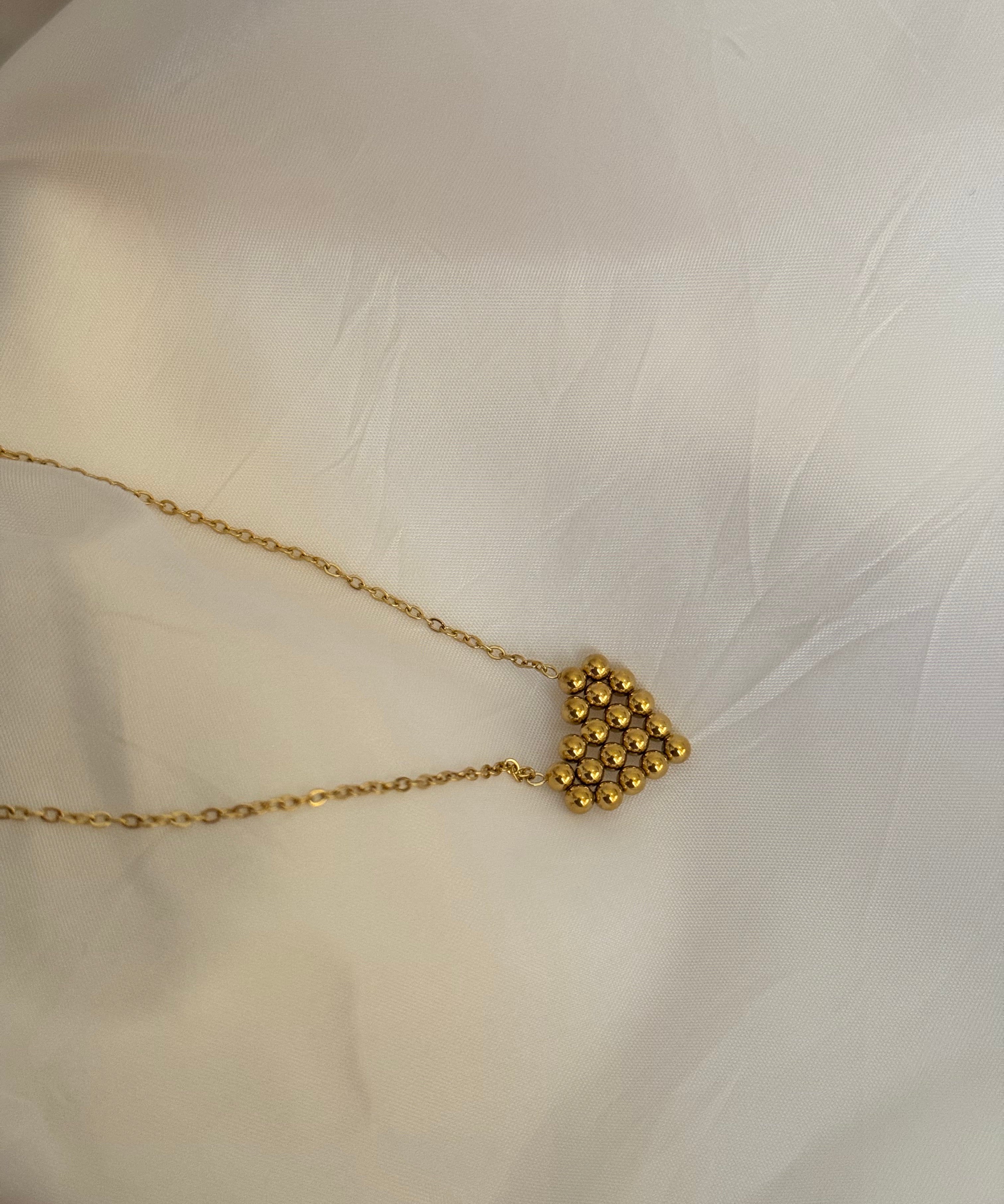 Bead heart necklace