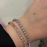Aura tennis bracelet(pink)